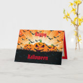 Happy Halloween Party Kaart (Gele Bloem)