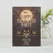 Happy Halloween Party Kaart (Staand voorkant)
