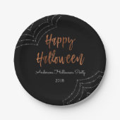 Happy Halloween Party Moderne Halloween Borden Papieren Bordje (Voorkant)