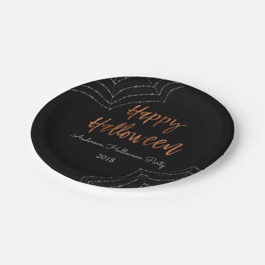 Happy Halloween Party Moderne Halloween Borden Papieren Bordje (Gekanteld)