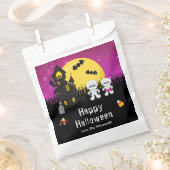 Happy Halloween Party Mummy Pink Bedankzakje (Geknipt)