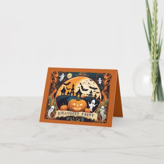Happy Halloween Party nodiging (Voorkant)