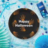 Happy Halloween Party Oranje Botten Papieren Bordje (Feest)