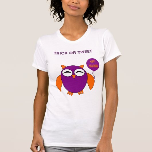 Happy Halloween Party Owl Custom T Shirt (Voorkant)