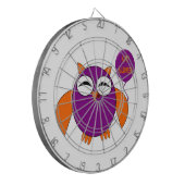 Happy Halloween Party Owl Dart Board Dartbord (Voorkant Links)