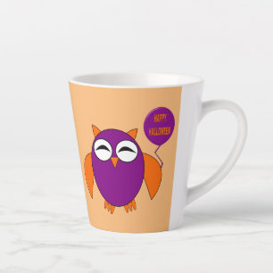 Happy Halloween Party Owl Latte Mok
