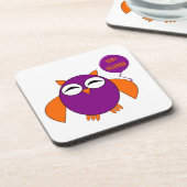 Happy Halloween Party Owl Onderzetter (Linkerzijde)