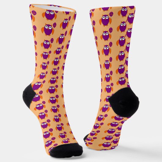 Happy Halloween Party Owl Patterned Sokken (Gebogen)