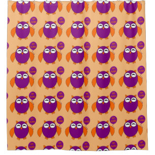 Happy Halloween Party Owl Shower Curtain Douchegordijn