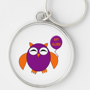 Happy Halloween Party Owl Sleutelhanger