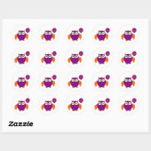 Happy Halloween Party Owl Stickers (Vel)