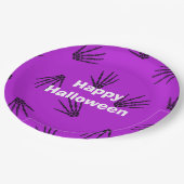 Happy Halloween Party Paarse Botten Papieren Bordje (Gekanteld)