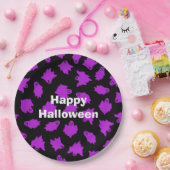 Happy Halloween Party Paarse Ghost Papieren Bordje (Feest)