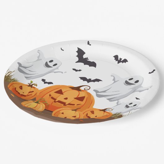 Happy Halloween Party Papieren Bordje (Gekanteld)