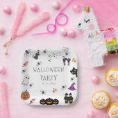 Happy Halloween Party Papieren Bordje (Feest)