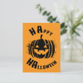 Happy Halloween Party Pumpkin Briefkaart (Staand voorkant)
