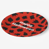 Happy Halloween Party Red Ghost Papieren Bordje (Gekanteld)