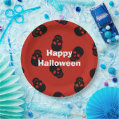 Happy Halloween Party Red Skull Paper Bord (Feest)
