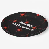 Happy Halloween Party Red Spider Papieren Bordje (Gekanteld)