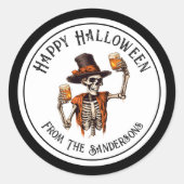 Happy Halloween Party Ronde Sticker (Voorkant)