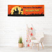 Happy Halloween Party Scary Haunted House Zombie Spandoek (Insitu)