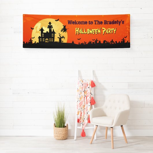 Happy Halloween Party Scary Haunted House Zombie Spandoek (Insitu)