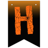 Happy Halloween Party spiderweb spooky typografie Vlaggetjes (Tweede vlag)