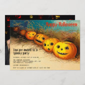 Happy Halloween Party Spooktacular Funny Pumpkins Kaart (Voorkant / Achterkant)