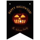 Happy Halloween Party Spooky Oranje Pumpkin Vlaggetjes (Derde vlag)
