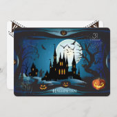 Happy Halloween Party "Treat of Trick" Feestdagenkaart (Voorkant / Achterkant)