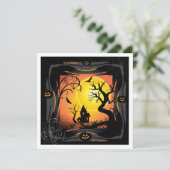 Happy Halloween Party "Treat of Trick" Kaart (Staand voorkant)