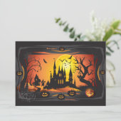 Happy Halloween Party "Treat of Trick" Kaart (Staand voorkant)