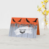 Happy Halloween Party "Treat of Trick" Kaart (Gele Bloem)