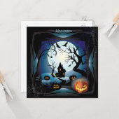 Happy Halloween Party "Treat of Trick" Kaart (Voorkant / Achterkant in situ)