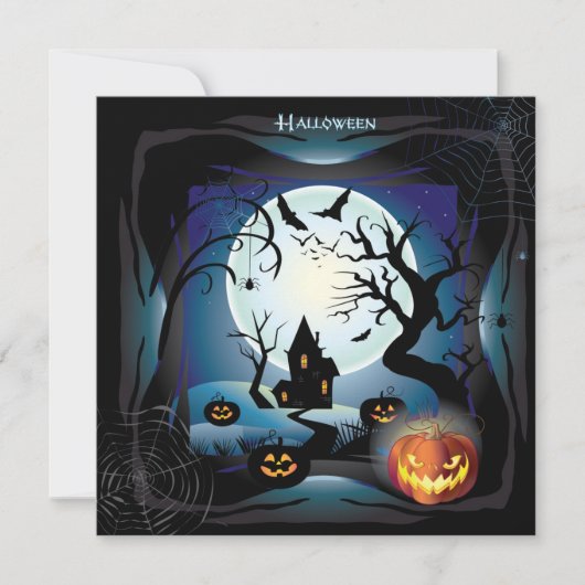 Happy Halloween Party "Treat of Trick" Kaart (Voorkant)