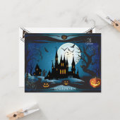 Happy Halloween Party "Treat of Trick" Kaart (Voorkant / Achterkant in situ)