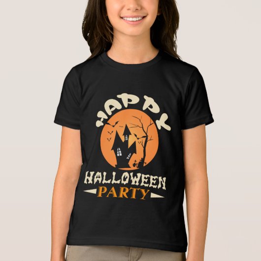 Happy Halloween Party Tri-Blend Shirt (Voorkant)