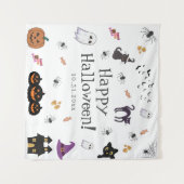 Happy Halloween Party Wandkleed (Voorkant (horizontaal))