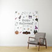 Happy Halloween Party Wandkleed (In situ)