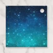 Happy Halloween Party Weerwolf Blauw Bedankjes Labels (Achterkant)