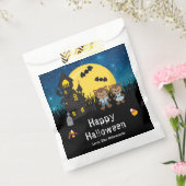 Happy Halloween Party Weerwolf Blauw Bedankzakje (Gezegeld)