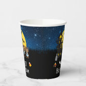 Happy Halloween Party Weerwolf Blauw Papieren Bekers (Links)