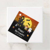 Happy Halloween Party Witch Ghost Sinaasappel Bedankjes Labels (In situ)