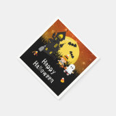 Happy Halloween Party Witch Ghost Sinaasappel Servet (Hoek)