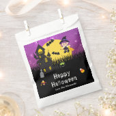Happy Halloween Party Witch Paars Bedankzakje (Geknipt)