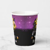 Happy Halloween Party Witch Paars Papieren Bekers (Links)