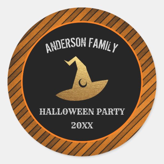 Happy Halloween Party Witch Pet Seal Ronde Sticker (Voorkant)