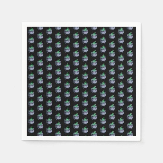 Happy Halloween Party Witch's Cauldron Servet (Voorkant)