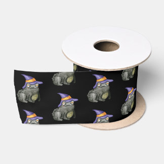 Happy Halloween Party Witch's Toad Satijnen Lint