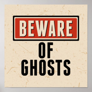 Happy Halloween Pas op voor spoken Poster